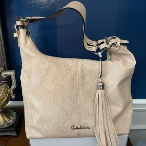 CARLOS FALCHI Snake Print  Shoulder Bag EUC